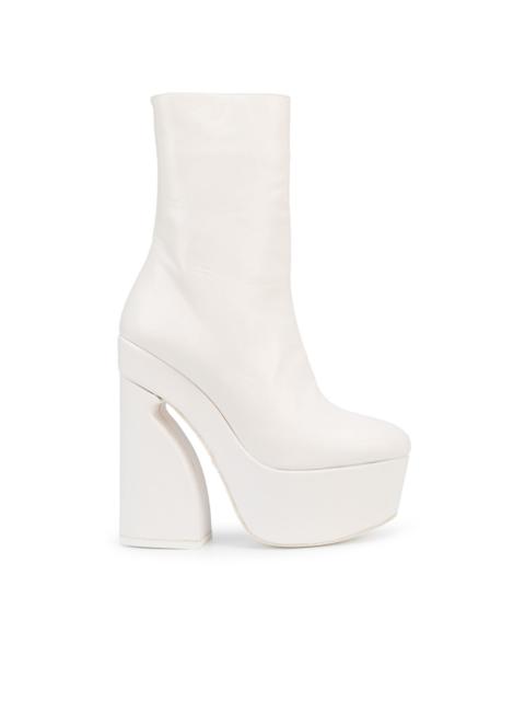 GIAMBATTISTA VALLI platform calf-high leather boots