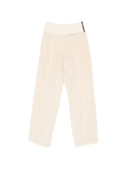 Sportmax pleated high-waisted trousers