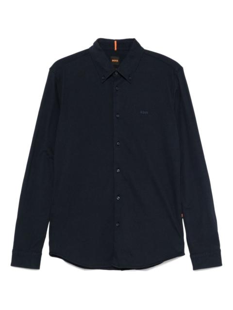 BOSS logo-embroidered shirt