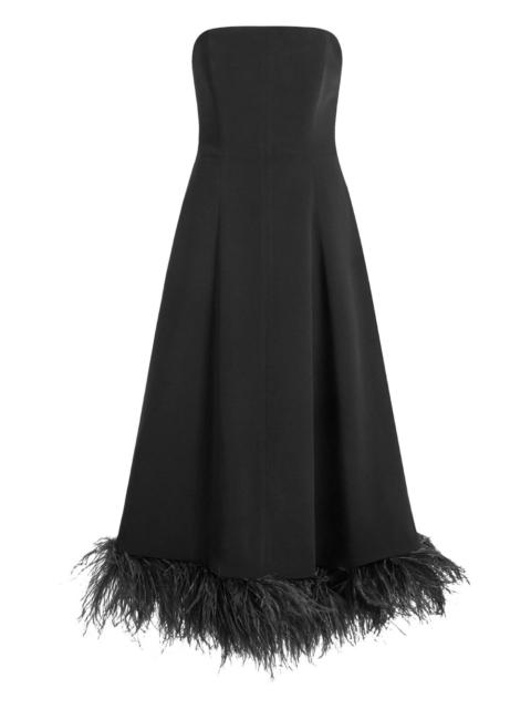 16ARLINGTON Gioele feather-trim midi dress