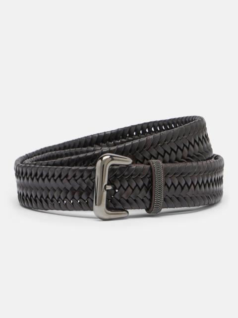 Brunello Cucinelli Monili braided leather belt