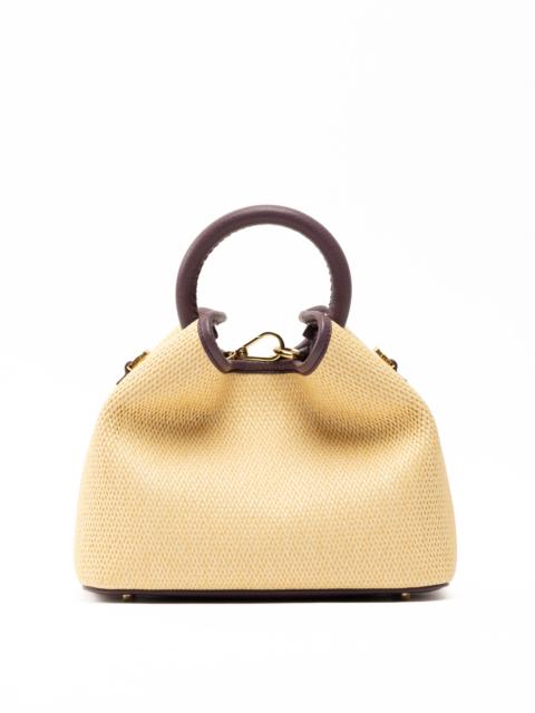 Elleme Baozi Raffia/Leather Natural/Blackberry