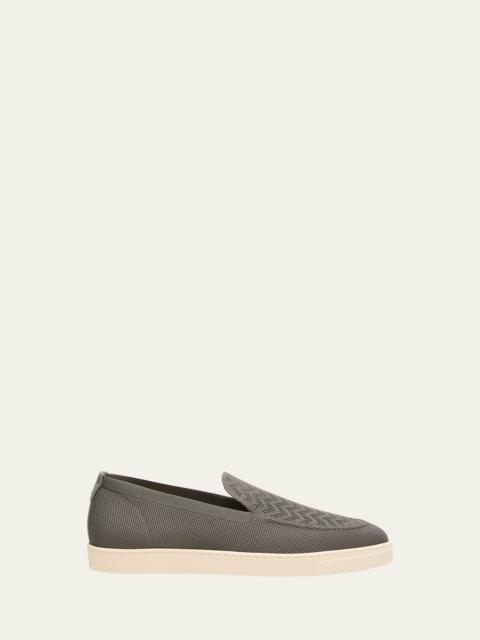 GIORGIO ARMANI Men's Divo Knit Slip-On Sneakers