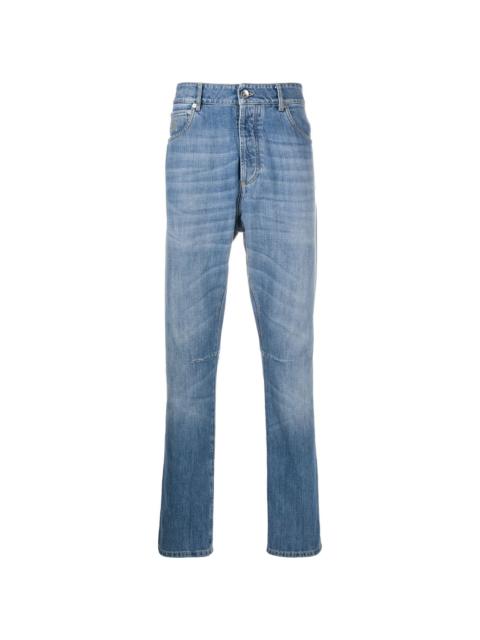 Brunello Cucinelli stonewashed straight-leg jeans