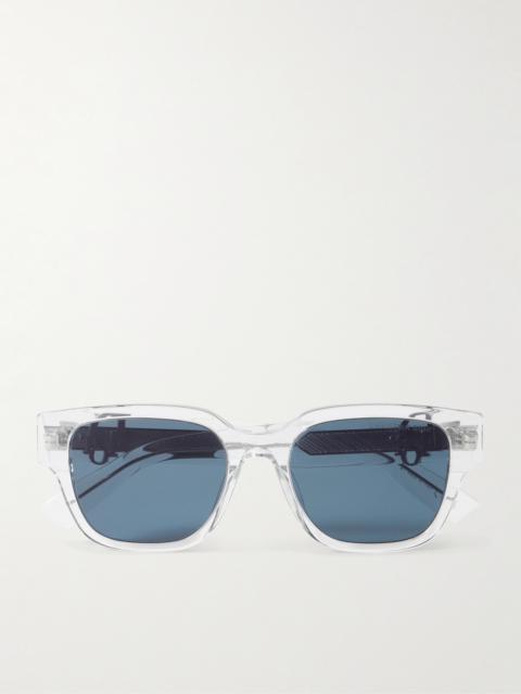 Dior Dior Oblique S1I Transparent Square Acetate Sunglasses