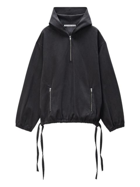 Alexander Wang half-zip drawstring-waist hoodie