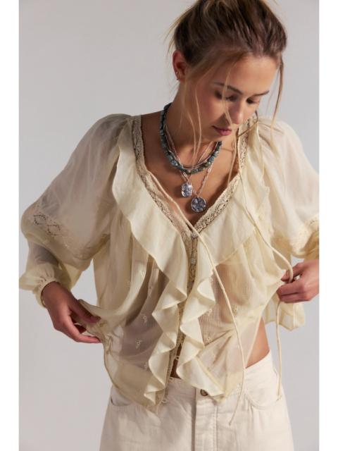 FREE PEOPLE Estelle Chiffon Blouse