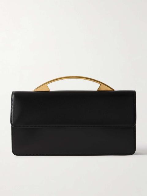 The Row Nia leather tote Black