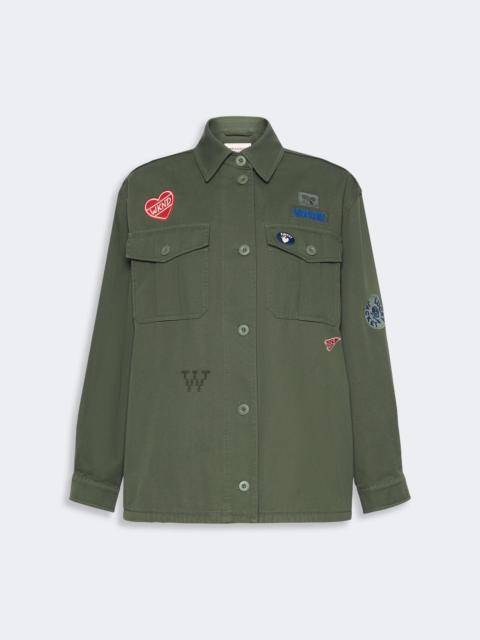 WEEKEND Max Mara RAZZA Embroidered cotton canvas jacket - KAKI