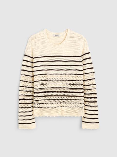 Madewell Open-Stitch Sweater in 100% Cotton