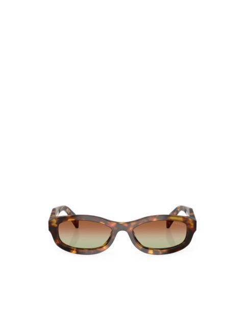 Prada tortoiseshell-effect oval-frame sunglasses