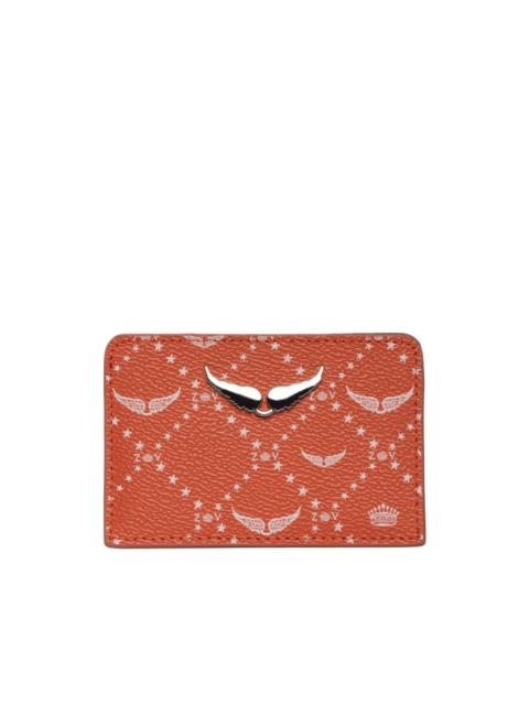 Zadig & Voltaire monogram star-print cardholder