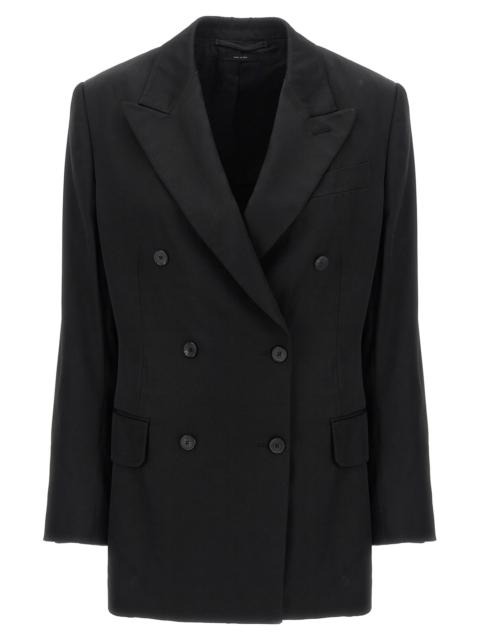 TOM FORD Double-Breasted Blazer Jackets Black
