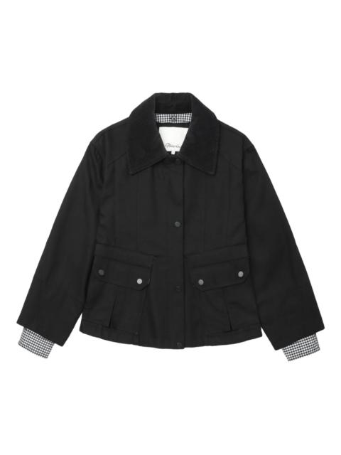 3.1 Phillip Lim Cropped Flounce Combo Jacket