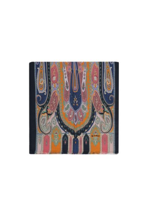 Etro paisley-print fringed scarf