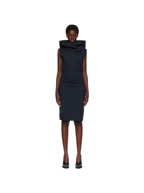 ISSEY MIYAKE Navy Allow Midi Dress