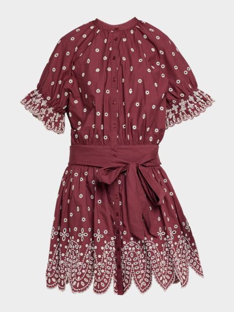 ESSENTIEL ANTWERP Kaylani Embroidered Mini Shirtdress