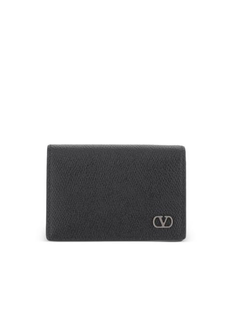 Valentino logo-plaque leather wallet