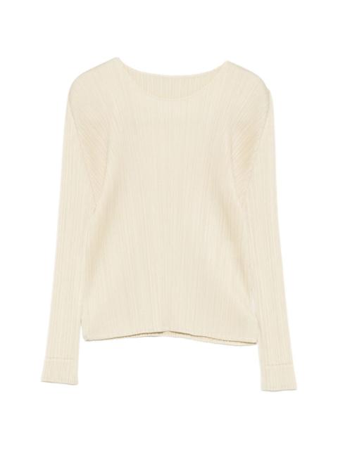 Pleats Please Issey Miyake Monthly Colors December long-sleeve pleated T-shirt