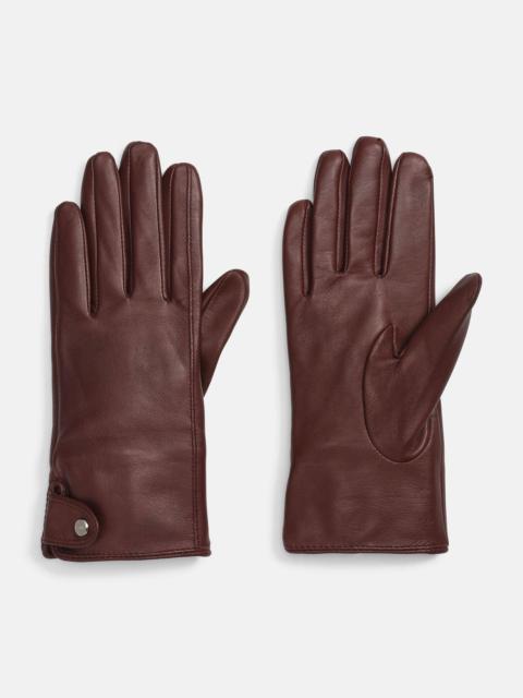 Vince Cashmere-Lined Leather Snap Glove