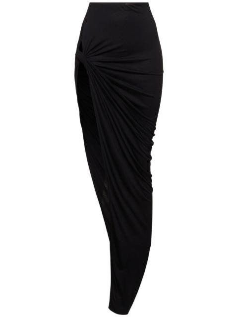 Edfu twist-side split asymmetric skirt