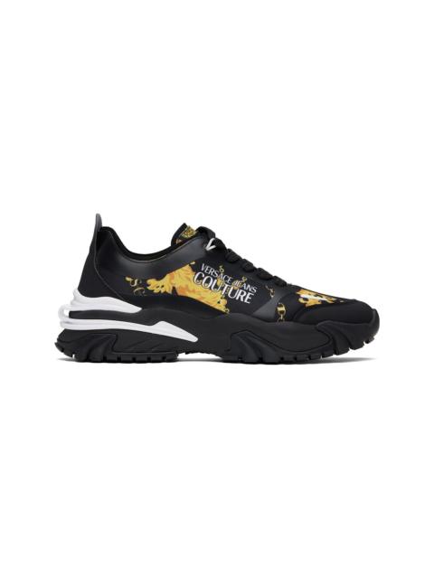 VERSACE JEANS COUTURE Black Trail Trek Chain Couture Sneakers