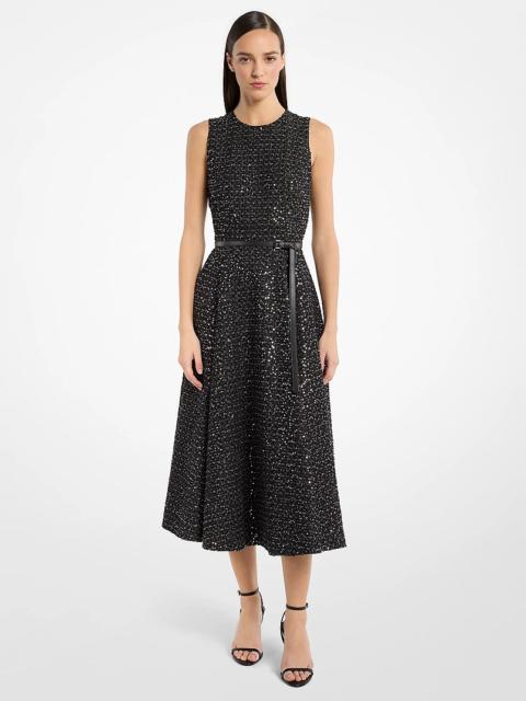 MICHAEL KORS COLLECTION Sequined Denim Tweed Dress