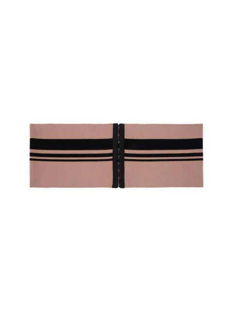 Dries Van Noten Pink Ribbed Waistband Belt