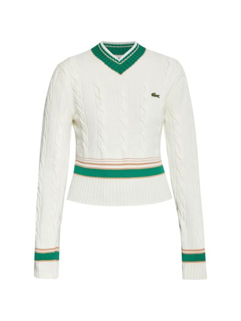 LACOSTE logo-embroidered jumper