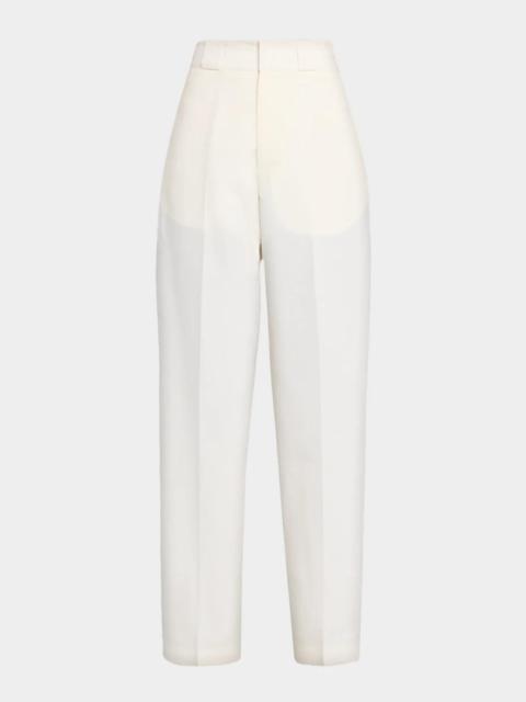 FFORME Nahla Cotton-Silk Faille Straight-Leg Utility Trousers