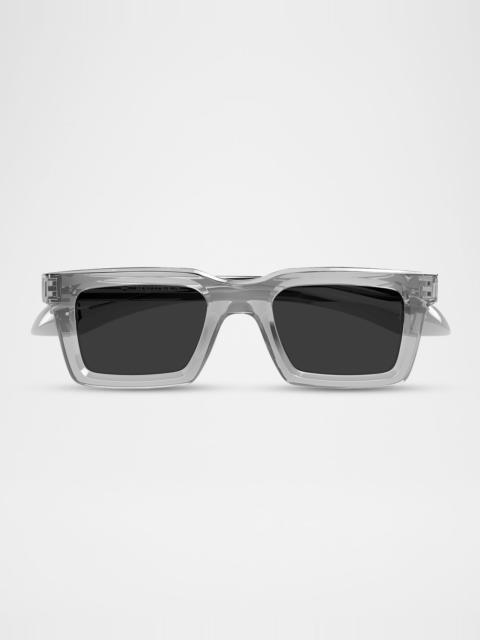 Alexander McQueen Men & apos;s 50mm Skull Rectangular Acetate Sunglasses