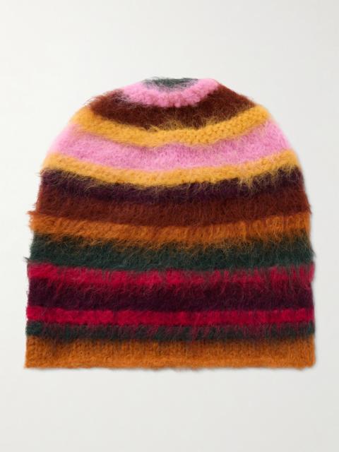 The Elder Statesman Thistle Pacific Striped Alpaca-blend Beanie