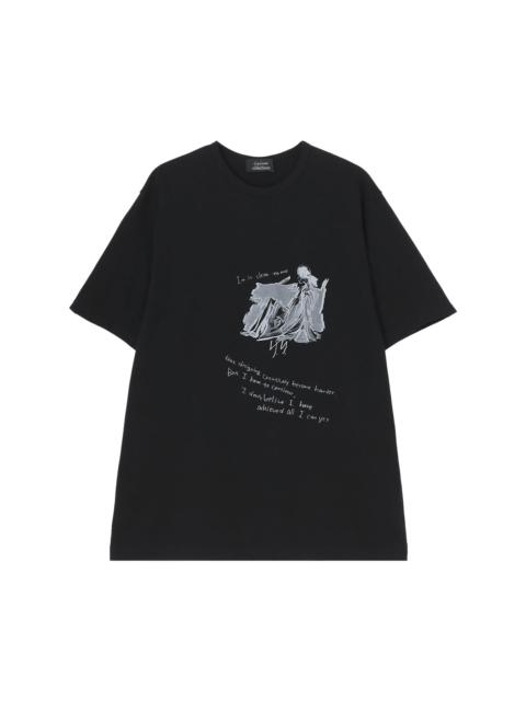 Yohji Yamamoto Yohji Yamamoto Printed T-Shirt 'Black'
