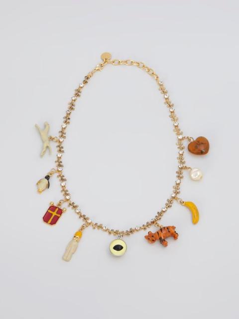Marni BRASS GLASS AND RESIN FOUND TREASURES NECKLACE