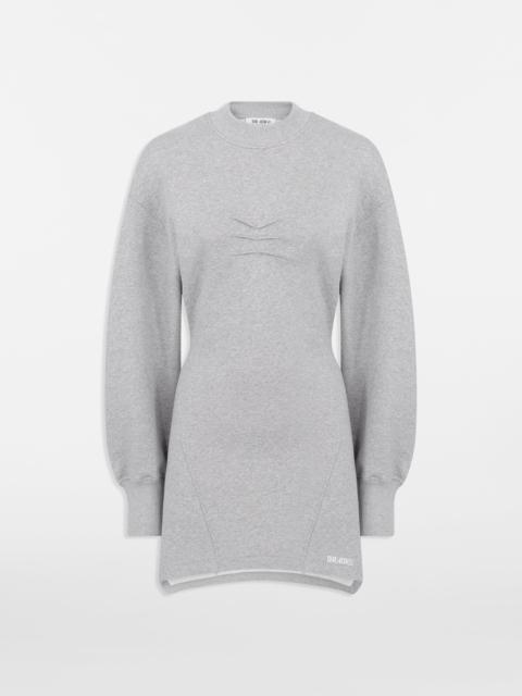 THE ATTICO MELANGE GREY MINI DRESS