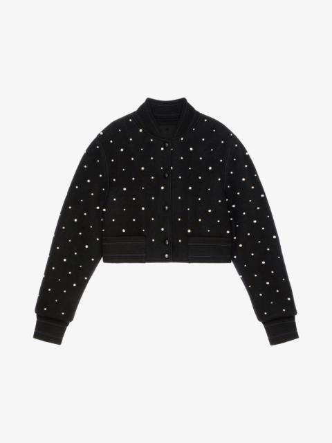 Givenchy SHORT BOMBER IN EMBROIDERED WOOL