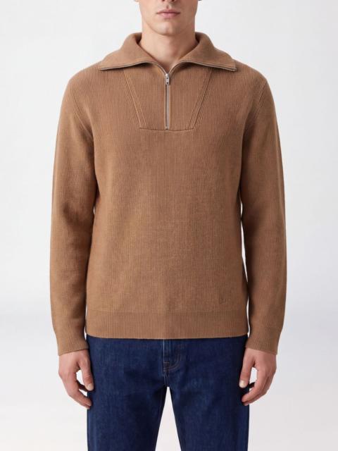 Valentino VALENTINO GARAVANI Cotton Turtleneck Jumper with Half-Zip Closure