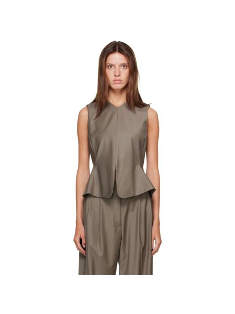 CORDERA Beige Tailored Peplum Top