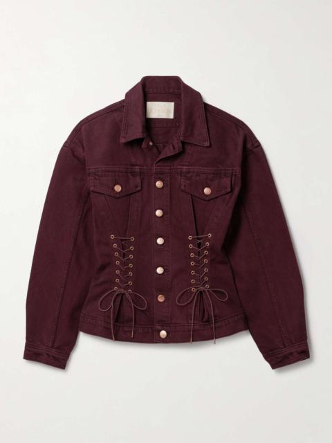 Naomi lace-up denim jacket