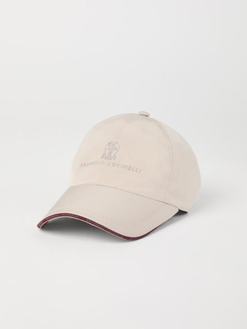 Brunello Cucinelli Water-resistant microfiber baseball cap with embroidered logo