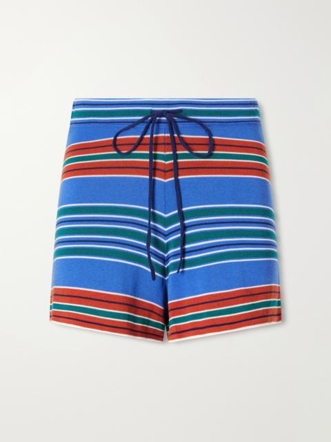 FAITHFULL Carlo striped jersey shorts Blue