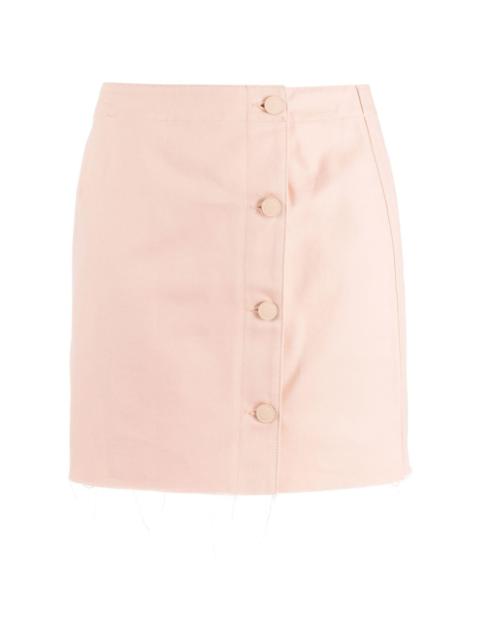 frayed cotton miniskirt