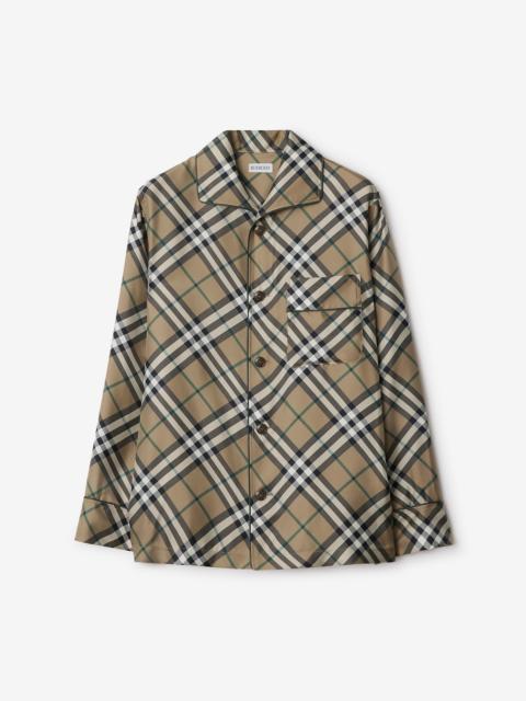 Burberry Check Silk Pyjama Shirt