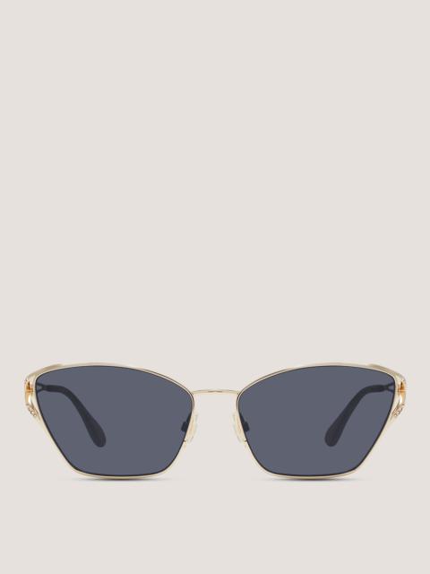 Stuart Weitzman CAT-EYE KEYHOLE METAL SUNGLASSES