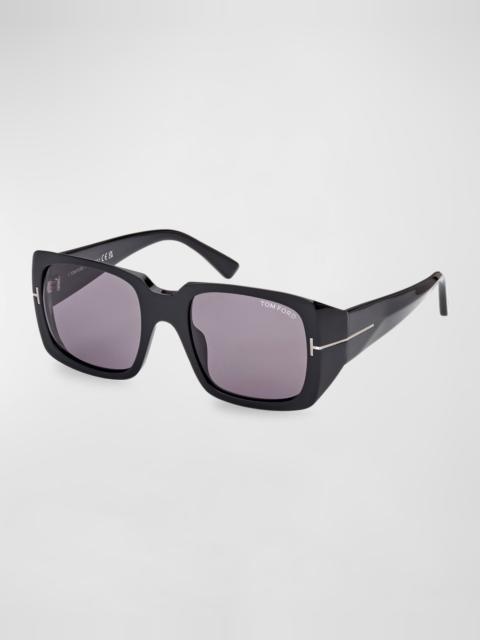 TOM FORD Logo Square Acetate Sunglasses