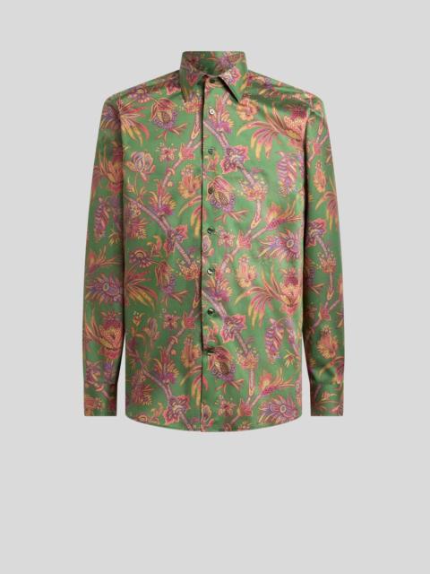 Etro SHIRT IN COTTON SATIN WITH FLORAL PAISLEY MOTIF