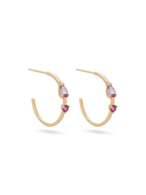 STONE AND STRAND Pink Power Hoops