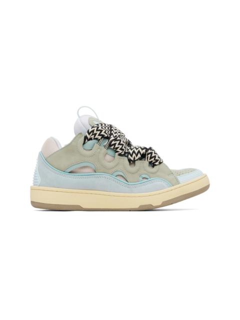 Lanvin Blue Leather Curb Sneakers
