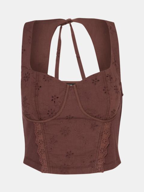 STEVE MADDEN DIXIE KNIT TOP WALNUT