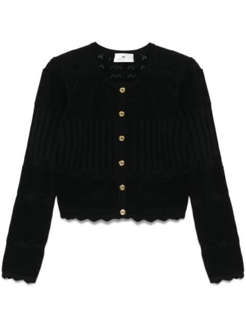 ELISABETTA FRANCHI pointelle-knit cardigan